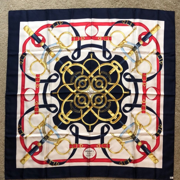 Hermes Accessories - Vtg Hermès Square 100% Silk Scarf Henri d’Originy